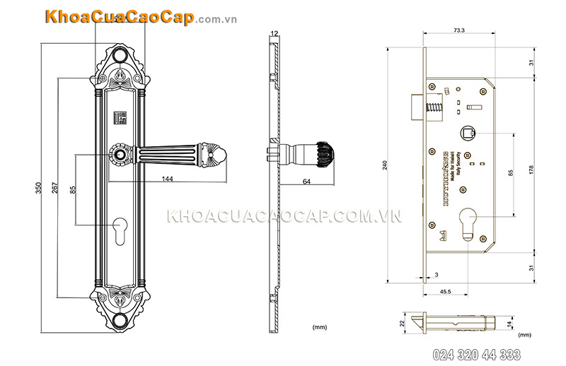 Kh&oacute;a cửa đại sảnh HCR8526 Đại - ảnh 7
