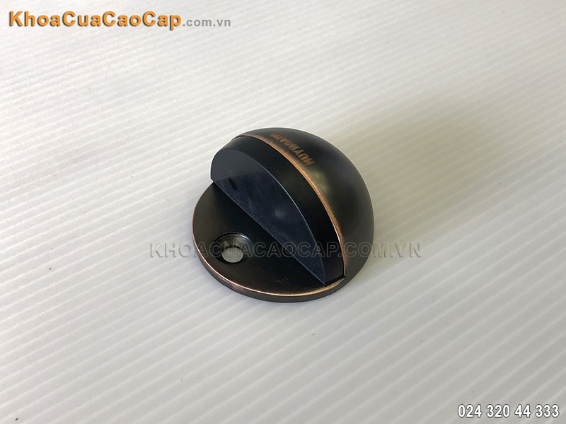 Chặn cửa bán nguyệt mạ đồng đen