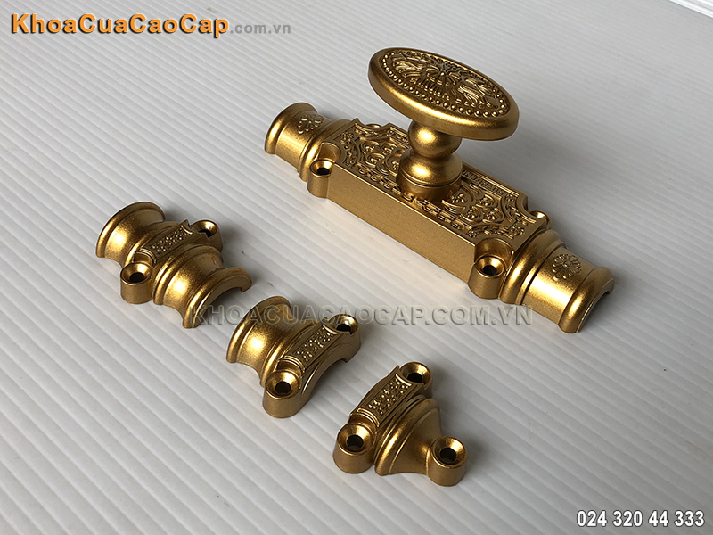 Clemon cửa đi m&agrave;u đồng giả cổ EX02 - 5