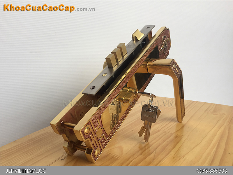 Kh&oacute;a cửa ch&iacute;nh bằng đồng HC 8528 Đại - ảnh 1