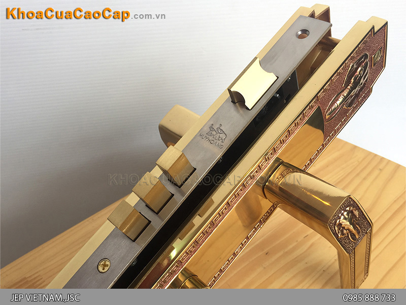 Kh&oacute;a cửa ch&iacute;nh bằng đồng HC 8528 Đại - ảnh 5