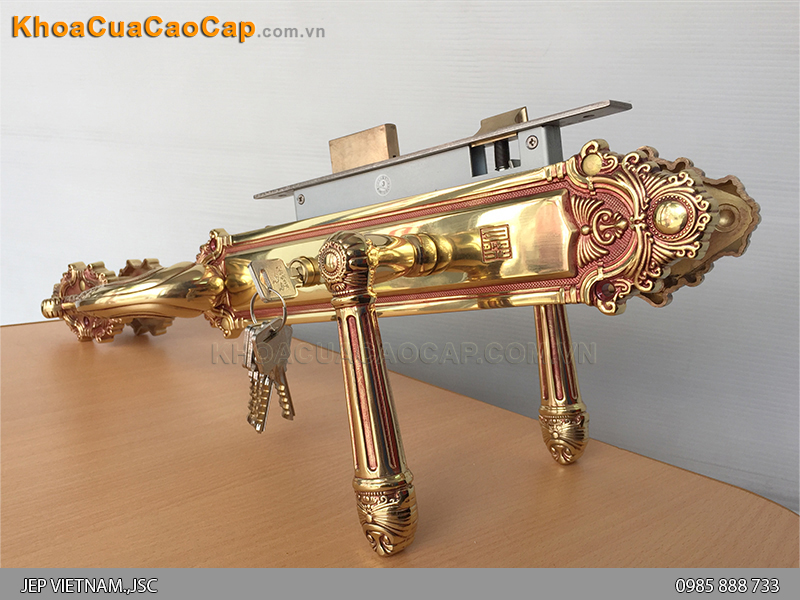 Kh&oacute;a cửa đại sảnh bằng đồng HC8526DS ảnh 1