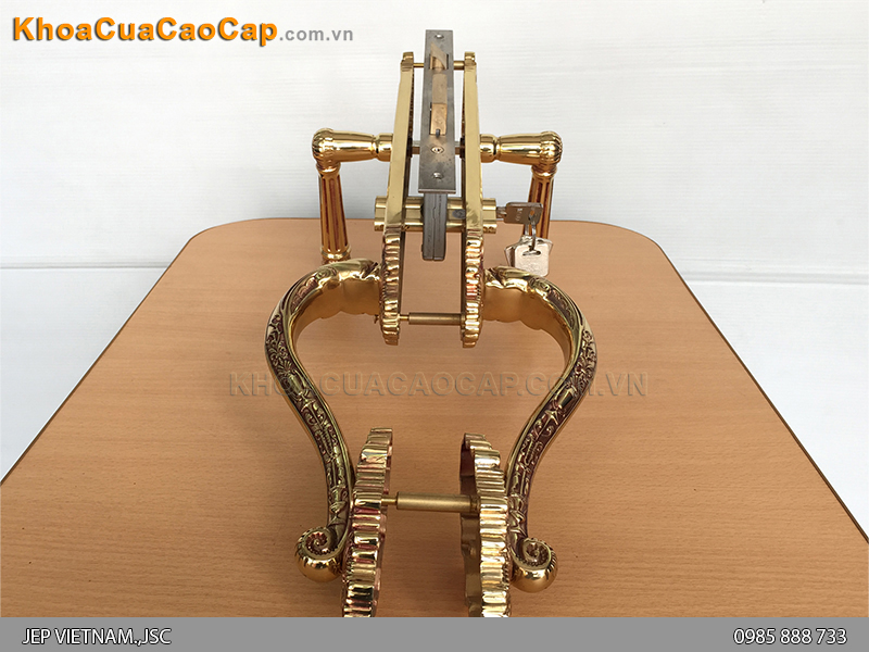 Kh&oacute;a cửa đại sảnh bằng đồng HC8526DS ảnh 3