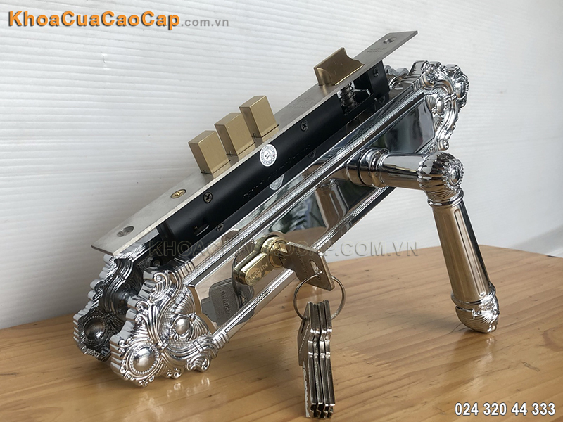 Kh&oacute;a cửa gỗ Huy Ho&agrave;ng EX-8526-PCD - ảnh 6