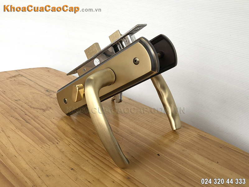 Kh&oacute;a cửa th&ocirc;ng ph&ograve;ng bằng đồng hcx5866 - ảnh 6