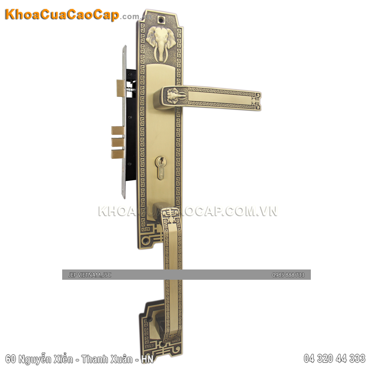 Khóa cửa đại sảnh bằng đồng HCR8528DS - ảnh 6