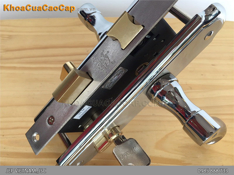 Kh&oacute;a tay bẻ cửa gỗ th&ocirc;ng ph&ograve;ng EX 5835 ảnh 3