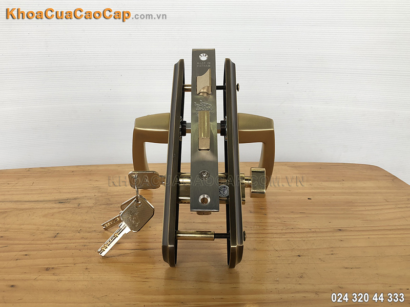 Kh&oacute;a tay gạt cửa th&ocirc;ng ph&ograve;ng HCX5868 - ảnh 3