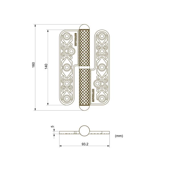 BVKT bản lề cối đồng Huy Ho&agrave;ng HC2904