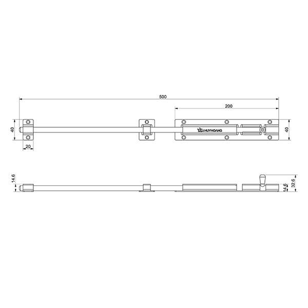 BVKT chốt cửa zi v&agrave;ng Huy Ho&agrave;ng số 05 